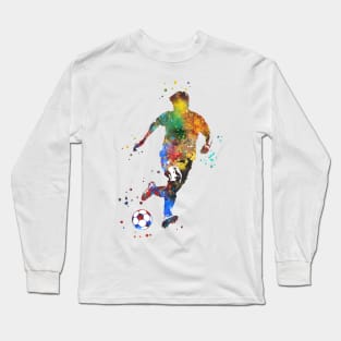 Male Soccer Player Long Sleeve T-Shirt